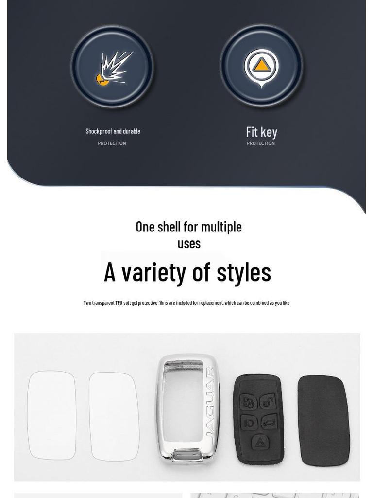 Jaguar Key Case: Compatible with XEL, XFL, F-Pace, XJL, XF, XE, F-Type 2022 Models – Luxury Shell Buckle Bag