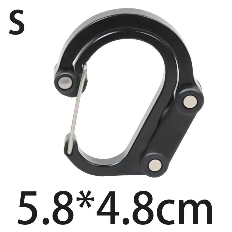 Multifunctional Mountaineering Buckle Aluminum Alloy D-type Mountaineering Buckle Outdoor Random Hook 360 Degree Rotating Hook