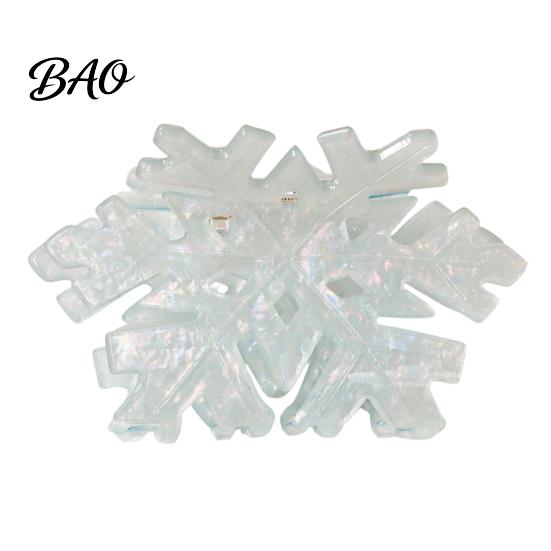 Exquisite Gift for Friends Christmas Hair Claw Clip Women, Acrylic Festive Accessories with Elk Santa Snowflake Durable Clips Patterns, Non