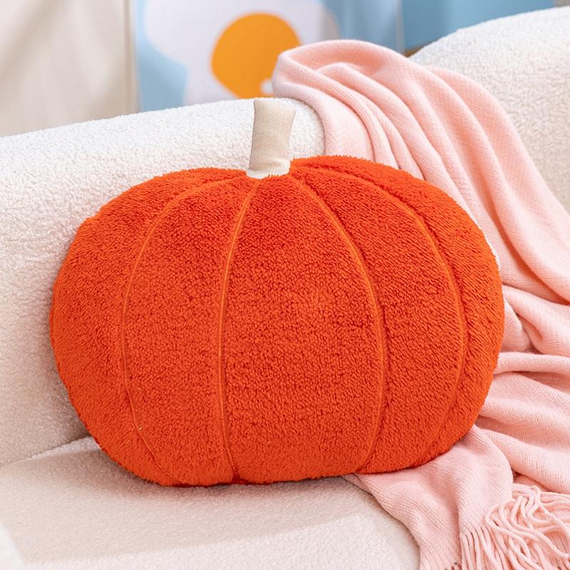 Halloween Pompoen Kussen Pluche Speelgoed Zacht Katoen Gevulde Pompoenvormige Bank Stoel Rugkussen Mooie Kamerdecoratie Leuk Cadeau 40cm