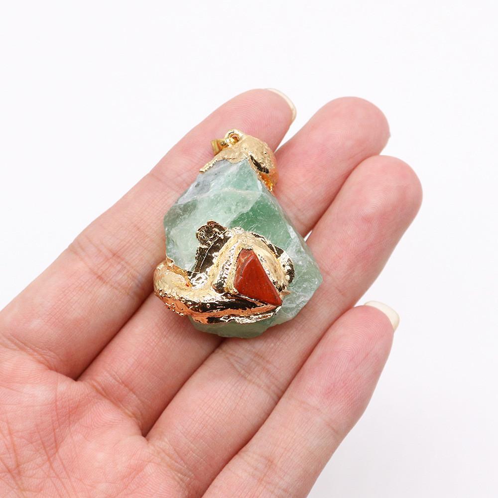 Crystal Pendant Necklace With Polished Multi Color Watercrystals For Fashion Accessories