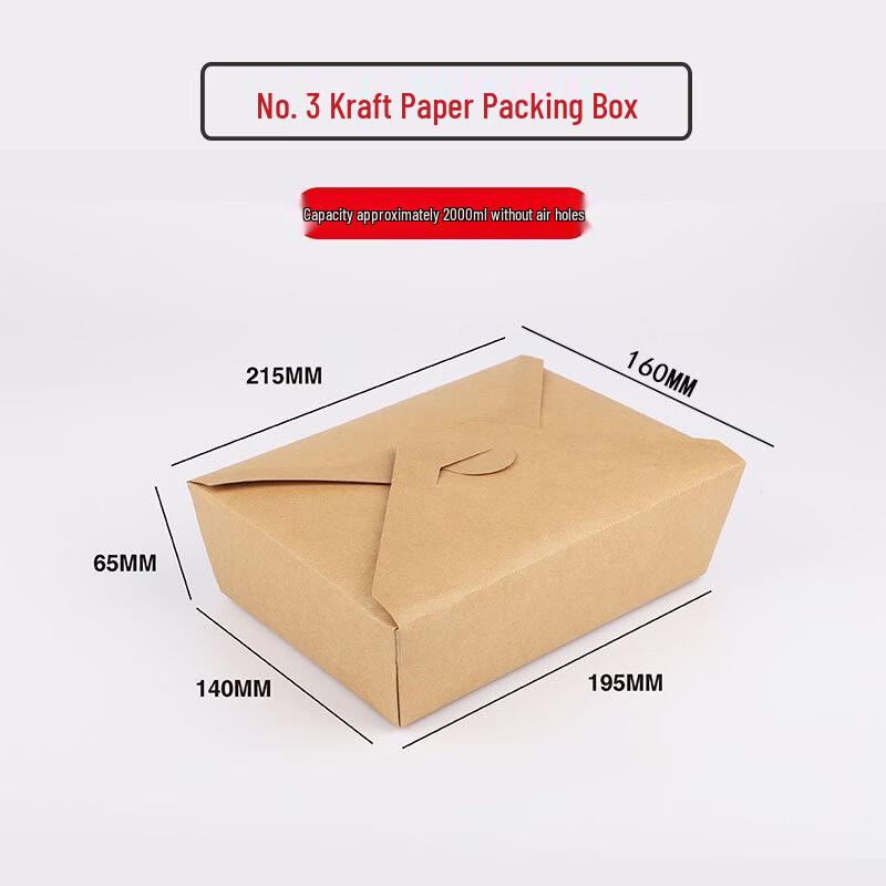 Disposable Kraft Paper Takeaway Food Container