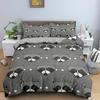 Raccoon Duvet Cover Set Grey Black Wild Animals Colourful Background King Queen Size Comforter Cover Polyester For Kids Boy Girl