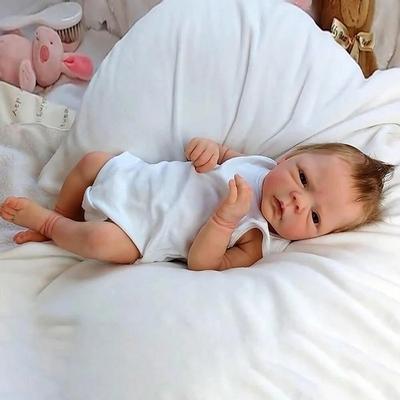 50 cm süße handgemachte Design Vinyl Silikon lebensechte lebendige Babys Puppe Spielzeug für Kinder Mädchen Geburtstagsgeschenk voller Silikonkörper wiedergeborene Babypuppen