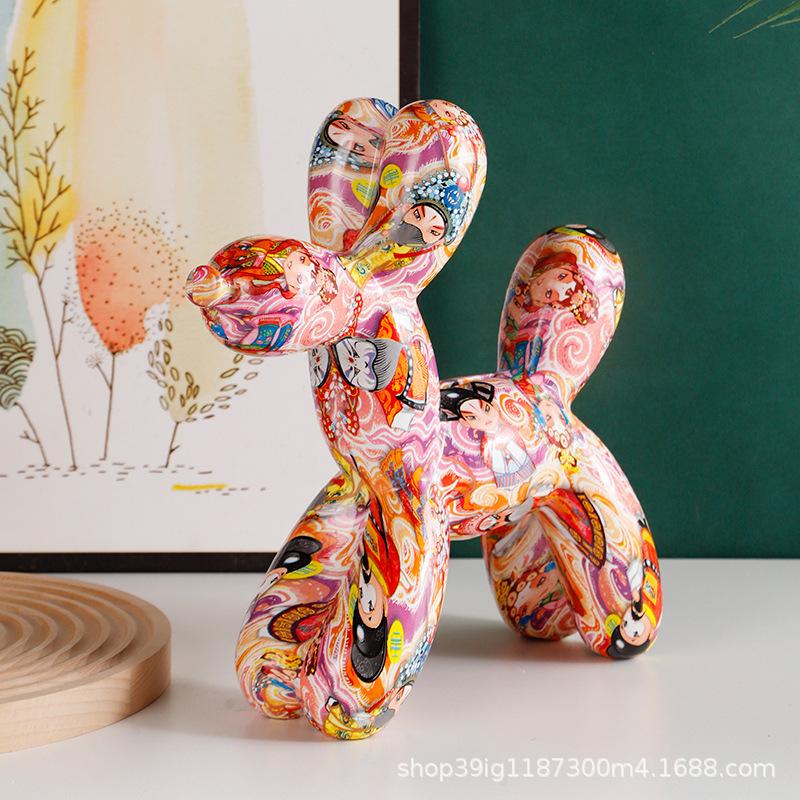 

Северные цветные керамические шары, животные, собаки, украшения, креативная копилка, современное украшение для гостиной, домашнее украшение, поделки