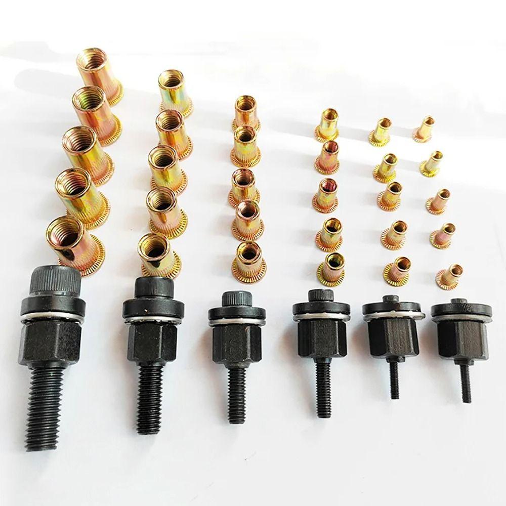 11Stk/Set Dorn Klammer Handnietmutter M3 M4 M5 M6 M8 M10 Kopfnietwerkzeugsatz Manuelles Nietwerkzeug