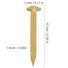 100Pcs Round Head Nail Brazen Brass Vintage DIY Craft Fastener Installation Accessories10mm Length