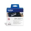 Ruban Continu Brother DK22211 - Technologie D'impression Thermique Directe - 29mm X 15m - Noir/blanc
