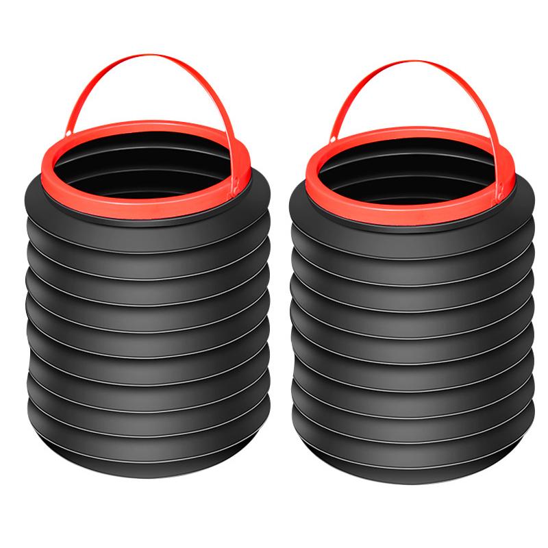 Multifunction Foldable Bucket Car Trash Can Outdoor Camping Waste Garbage Storage Box Black Container Portable Fishing Bucket