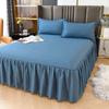 Solid Color Bed Skirt Single Bed Cover Non-slip Mattress Protector 1.2/1.5/1.8M  (Without Pillowcase)