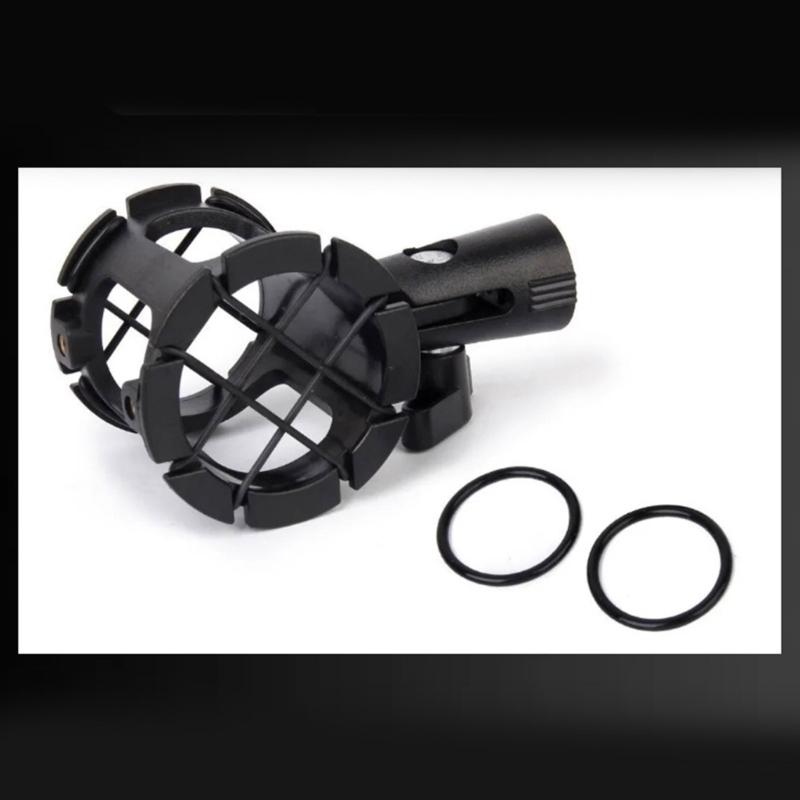 Handheld Microphone Shock Mount Stand, Adjustable Angle and Height Microphone Holder for Clear Auditory Recording