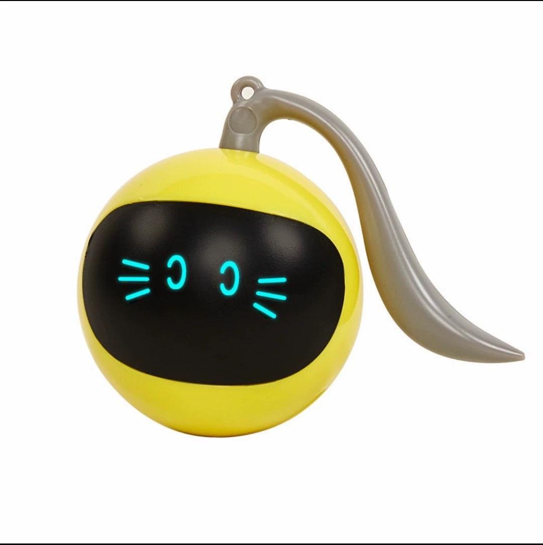 Electric Cat Teasing Ball: Smart Rolling, Bite-Resistant, Self-Amusement Toy Boxed Set жёлтый