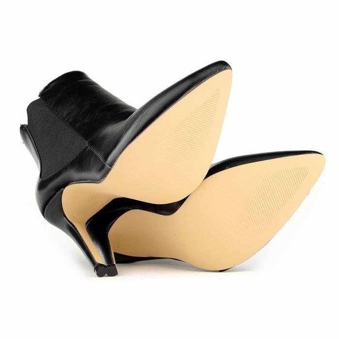 Mulheres Sexy Bico Fino Sólido Preto Couro PU Salto Alto Plataforma Botas de Tornozelo Stilettos Sapatos sapato