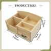 Desk Organizer,Tabletop Storage Box,Shelf,Wood,Rustic Table Organization with Drawers for Makeup