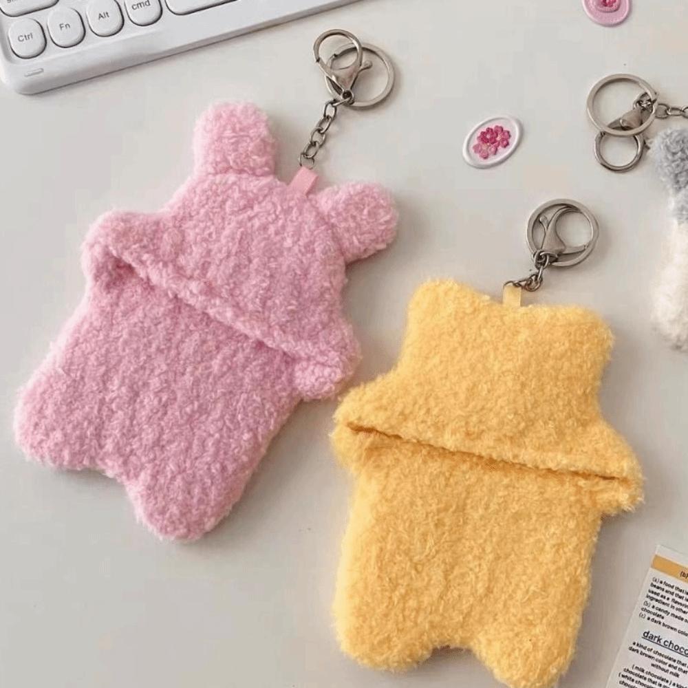 Rabbit Cartoon Plush Photocard Holder Cat Rabbit Photo Protective Case Kawaii Bus Card Holder Lady