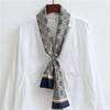 Thin and narrow long silk scarf Double-layer double-sided scarf Simulation silk female Korean version fashionable versatile decorative scarf literary