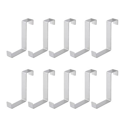 10Pcs Stainless Steel Cabinet Door Hook Waterproof Z Shaped Reversible Door Hanger for Kitchen