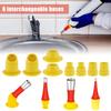 24Pcs Caulking Nozzle Set Stainless Steel 6-30mm Caulking Tips Set Reusable Caulking Finisher Sealant Finishing Tools for Window