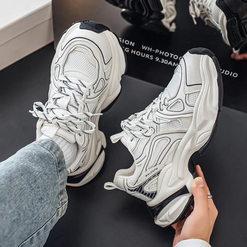 Summer new teen mesh breathable deodorant dad shoes retro platform casual sneakers