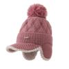 New Fleece Thickened Knitted Cap Women's Autumn and Winter Ear Bag Warm Wool Baseball Cap