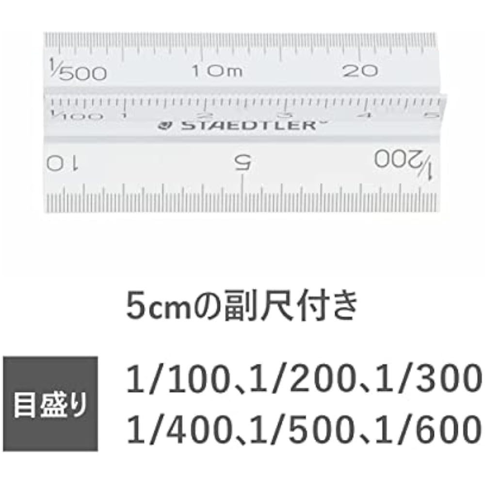Staedler Ruler Triangle Scale Aluminum General 987 30-11