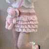 Lolita Cake Mini Skirts Women Japanese A Line High Waist Skirt Girly Kawaii Love Y2k Layered Fairy Outfit