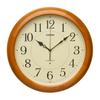 CASIO Wall Clock, Radio Wave, Analog, Second Hand Stops At Night, Quiet, Diameter 34cm, Easy To See, Large, Wooden, Dark Place, Automatic Lighting,