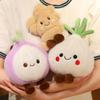 Funny Vegetable Elf Plush Toy: Garlic, Ginger, Onion & Melon Figures
