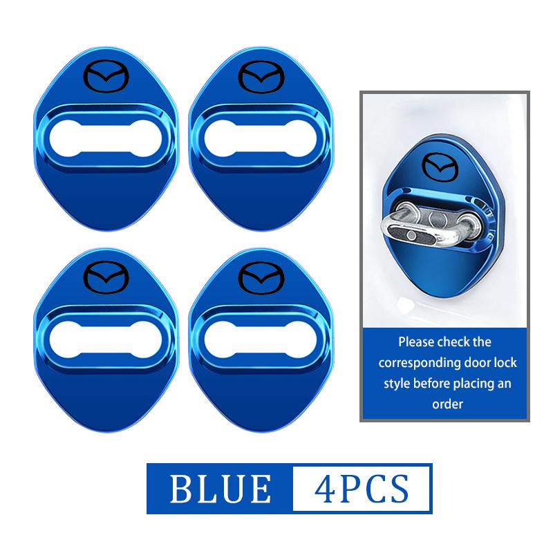 Stainless Steel Car Door Lock Buckle Protection Cover Anti Rust For Mazda 3 6 CX5 2 CX3 CX9 MX5 RX8 Axela Demio Atenza MS FF29