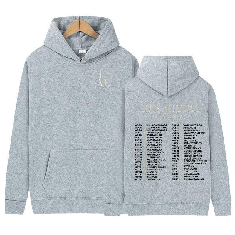 Singer Luis Miguel Tour 2023 Print Hoodie Men Women Casual Fashion Pullover Sweatshirt Hip Hop Retro Oversized Hooded Streetwear