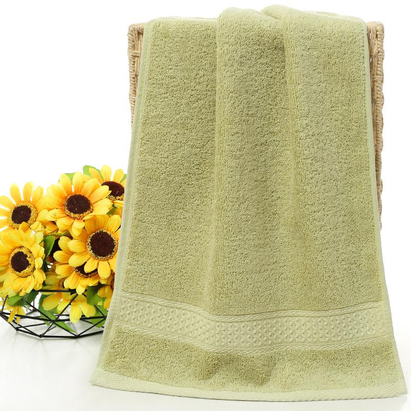 1pcs Washcloth Cotton Towel Solid Color Soft Cotton Face Wash Towel Absorbent Towels Multipurpose Use For Hotel Bathroom 34x75cm