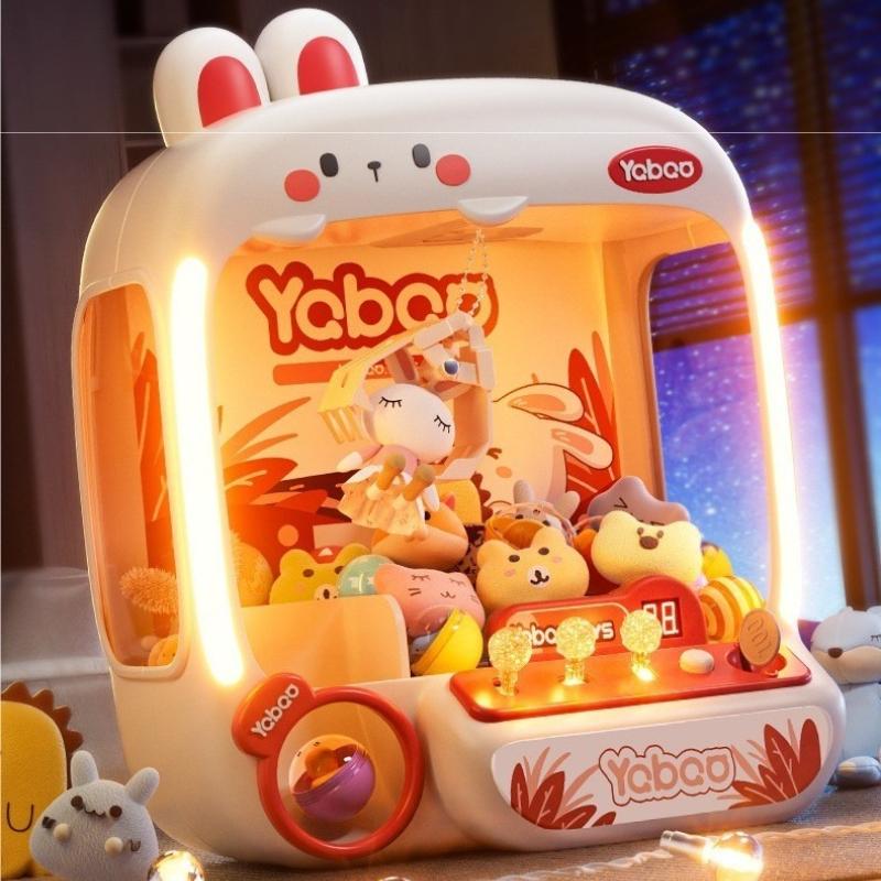 Clip Dolls Game Machine Children Electric Coin Operated Mini Claw Crane Machines With Music Lights Kids Birthday Christmas Gifts