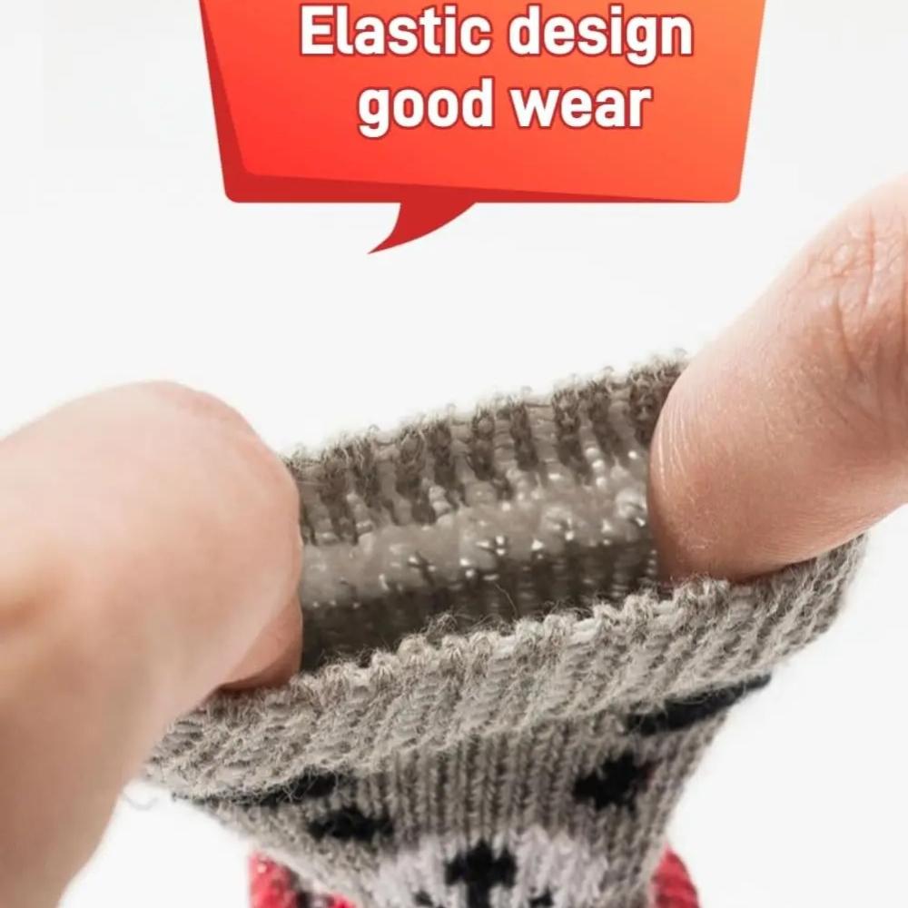 Warm Knitted Pet Dog Socks Waterproof Non-slip Rubber Boot Socks For Cats Small Medium Pets In Rainy Snowy Days