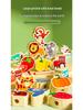 Wooden Animal & Fruit Beaded Blocks Educational Toy for 3-Year-Olds