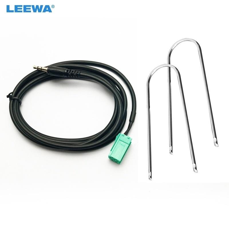 Aux In Input 3.5mm Adapter & Radio Removal Keys For Renault Clio Megane Laguna MP3 For IPod /iPhone #CA1731