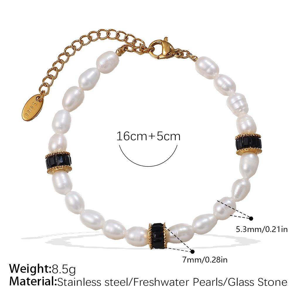 Retro Style Versatile Freshwater Pearl Necklace Bracelet Set Women S Freshwater Pearl Light Luxury Personality Necklace Bracelet