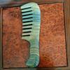 Large Green Sandalwood Double Curved Comb for Long, Short & Curly Hair - Ideal Holiday Gift