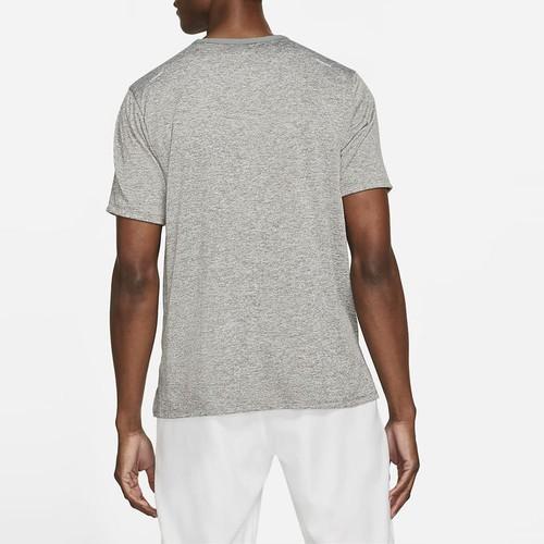 Nike Men's Gray Casual Breathable Printed Short-Sleeve T-Shirt