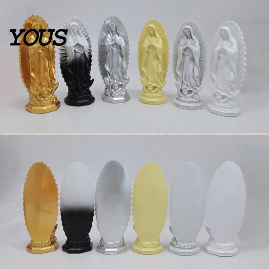 Decorative Holy Figures for Desk Our Lady of Guadalupe Mexico Sculpture Statue, Resin Virgin Mary Figurine, Baptism Souvenirs Religious