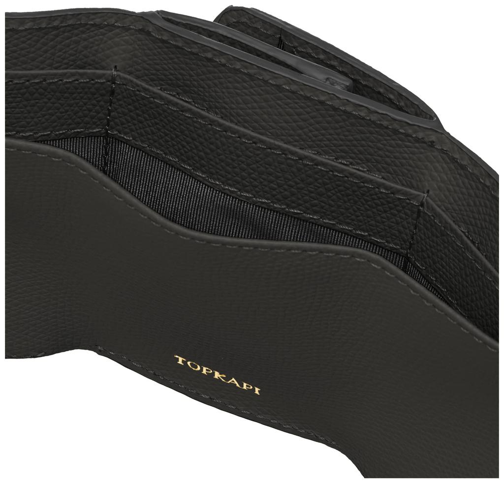 [TOPKAPI] COLORATO Tri-fold Wallet with Grain Embossing and Round Flap