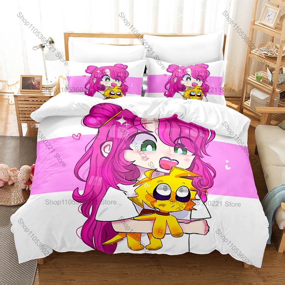 Personality Popular Spanish Gamer Mikecrack Bedding Set New Printed Duvet Cover Set Soft Microfiber Bed Linen for Fans Bedroom