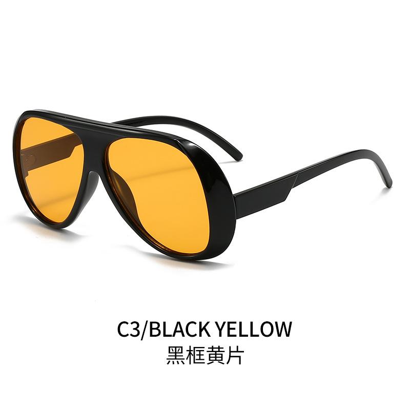 

2026 Trendy Vintage Sunglasses Men s And Women s Luxury Brand Personalized Gradient Tea Blue Shades Oversized Pilot Sun Glasses
