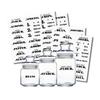 Spice Jar Labels Preprinted Black Letters Clear Stickers Fit Round or Rectangle Spice Jars Herb Seasoning Kitchen Labels