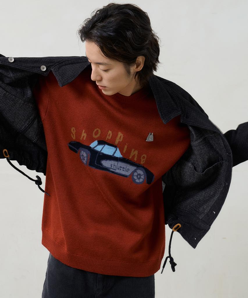 KNOUUN Shopping Car Knit (Red)