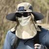 Men's Solar-Powered Fishing Hat with Fan - Sun, Mosquito, Neck, and Face Protection for Outdoor Summer Leisure