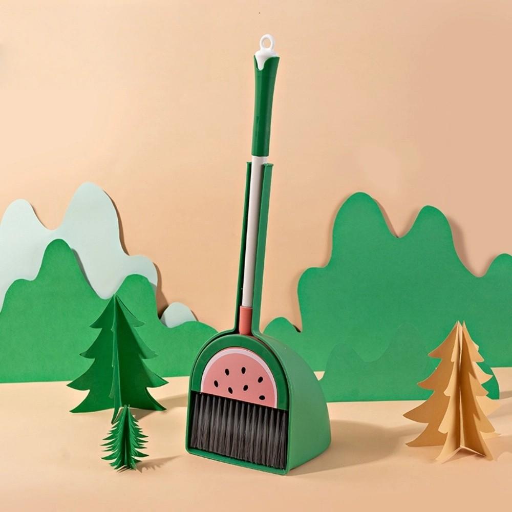 Retractable Children Dustpan Set Mini Baby Broom Set Funny Cleaning Toys  For Aged 3-8