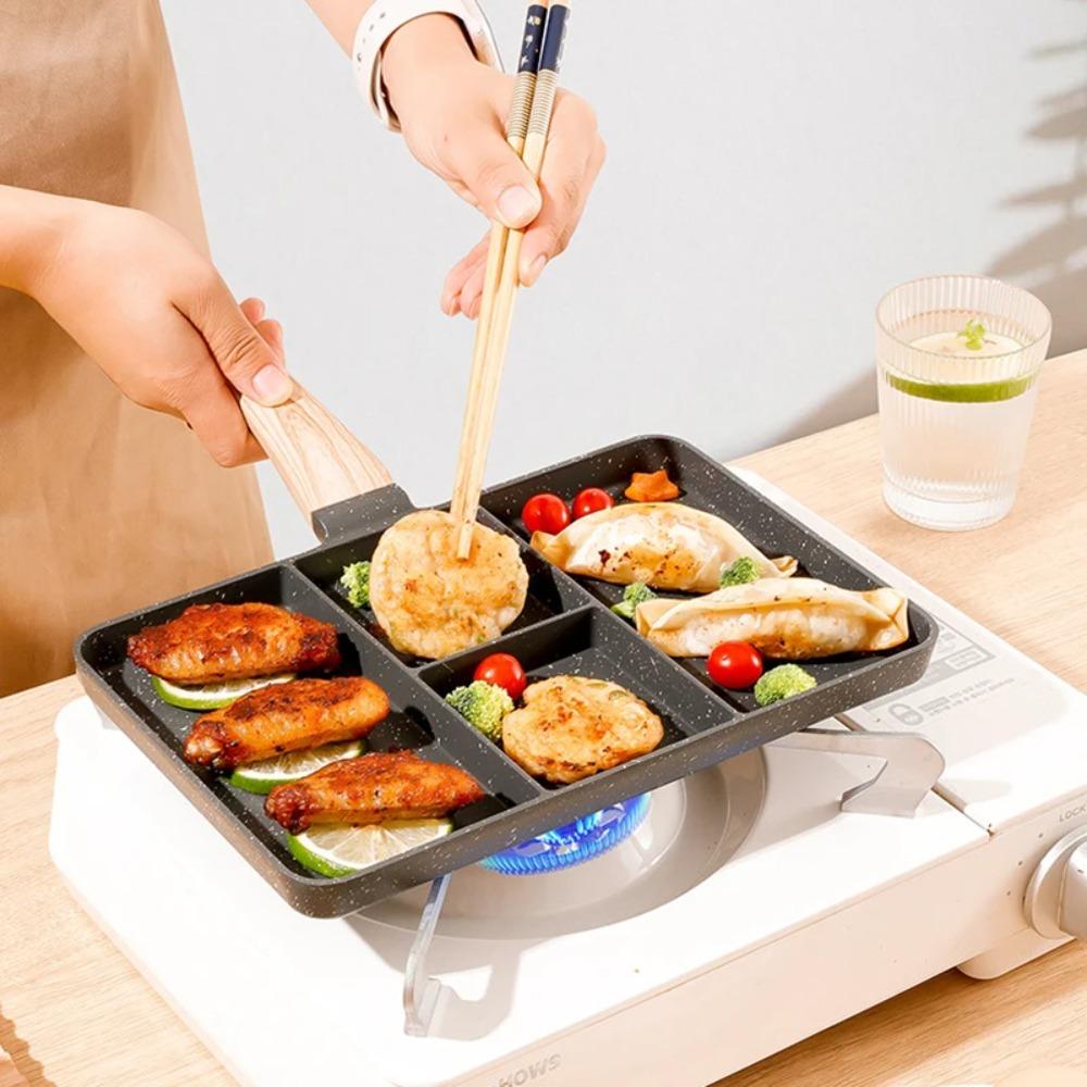 Nonstick Steak Frying Pan 1/2/4 Grids Pancake Pan Cooking Utensils Omelet Pan Meat Patty