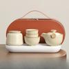 Portable Tea Set for One Person To Drink Ladies A Pot A Cup Three Cups Quick Cup Ceramic Outdoor Plum Blossom Travel Tea Set