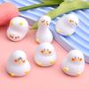 6Pcs Cute Mini White Duck Resin Figurines With Adorable Funny Expressions Perfect For Home Desk Decor And Diy Craft Gifts