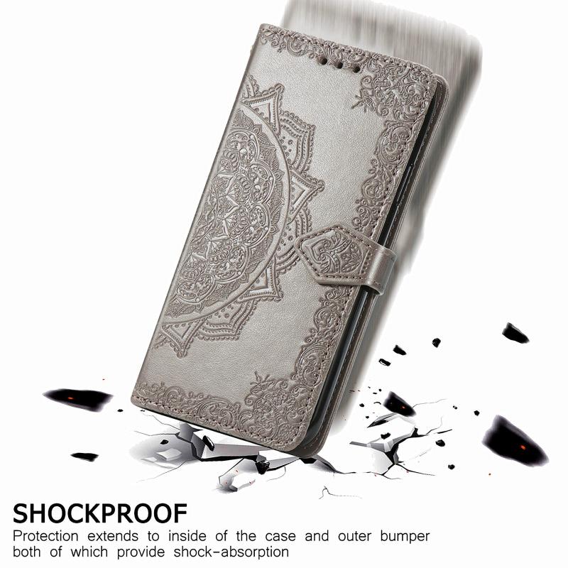 Leather Flip Card Holder Stand Case for Samsung Galaxy S27 S26 S25 S24 S23 S22 S21 Plus Note20 Ultra Full Cover with Wrist Strap